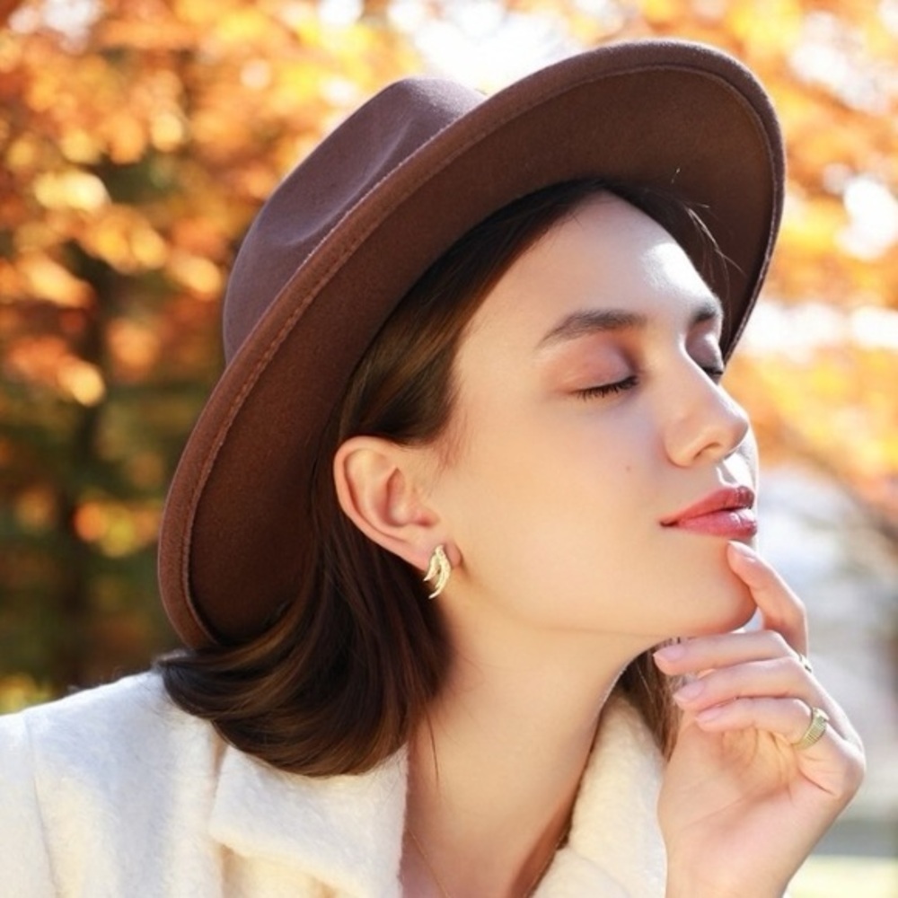 Gold Vermeil Textured Bird Earrings
